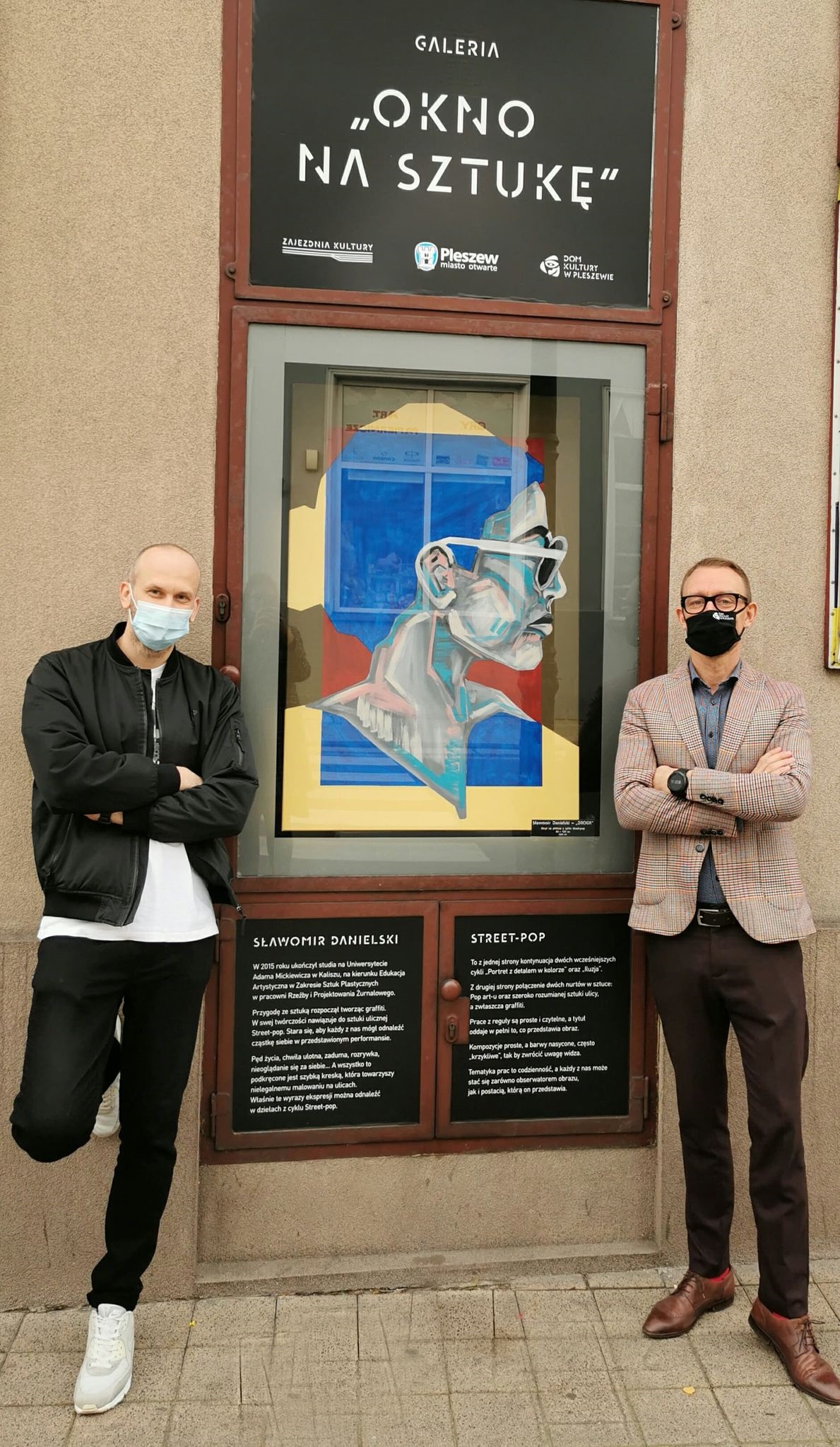 Fot. Przemysław Marciniak oraz Sławomir Danielski podczas inauguracji Strett-pop’owej wystawy.