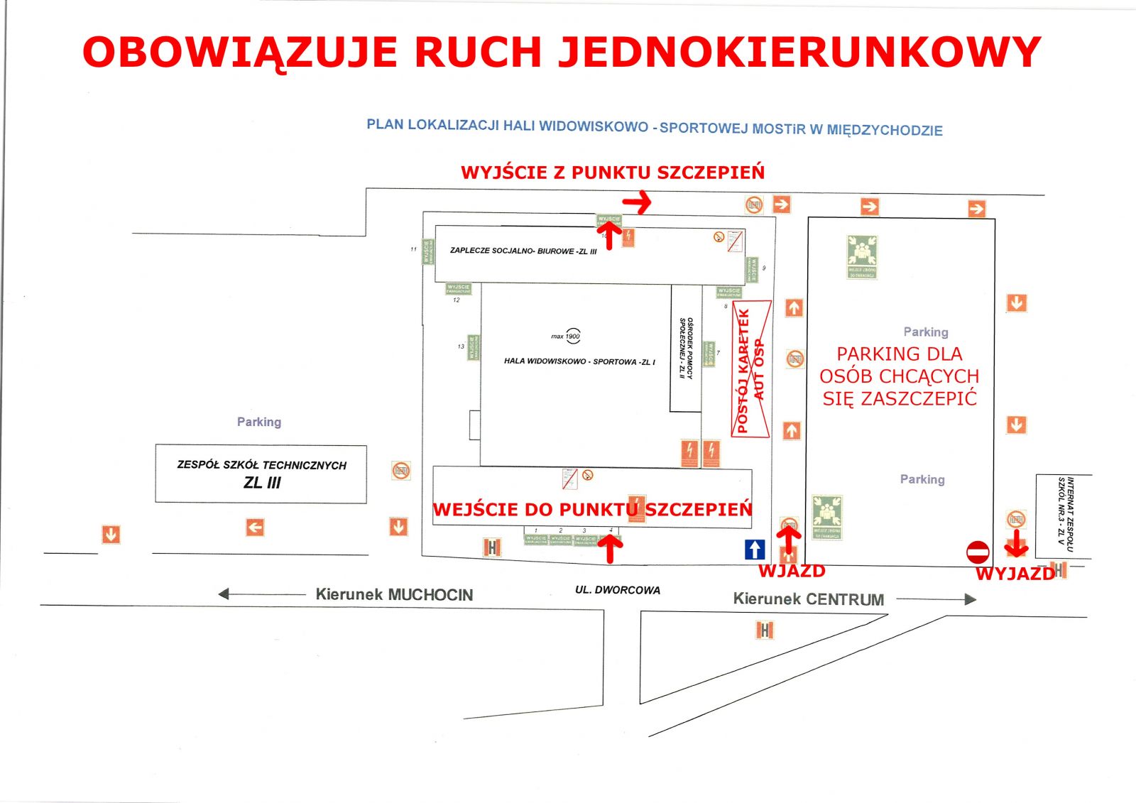 Mapka orgazacji ruchu przed punktem szczepień.jpg