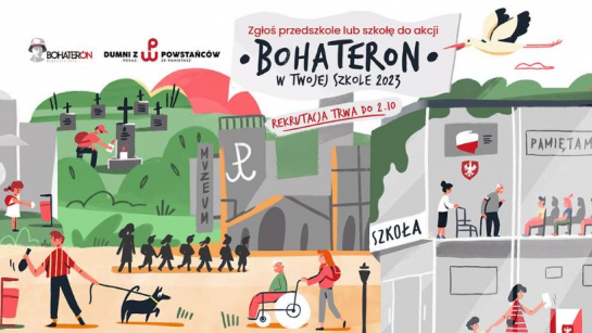 Rekrutacja do projektu „BohaterON w Twojej Szkole” trwa do 2 października br.; Il. MEiN