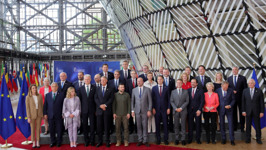 Przywódcy 27 państw członkowskich UE przed posiedzeniem Rady Europejskiej; PAP/EPA