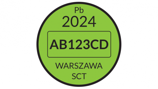 Dz.U. Rozporządzenie w sprawie wzoru nalepki dla pojazdów uprawnionych do wjazdu  do strefy czystego transportu