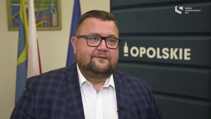 Szymon Ogłaza, członek zarządu województwa opolskiego; Fot.: kadr z wideo