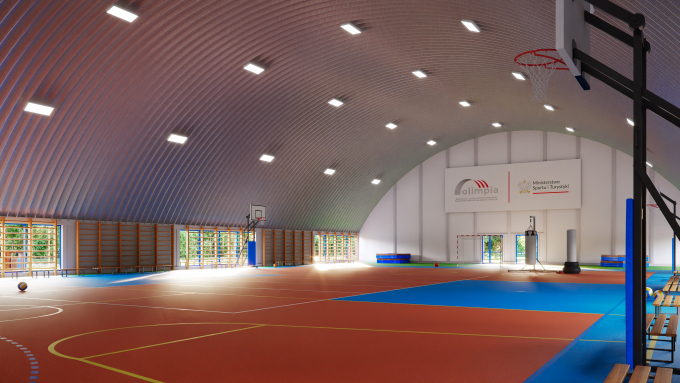 Wizualizacja hali sportowej w programie Olimpia, fot. MSiT