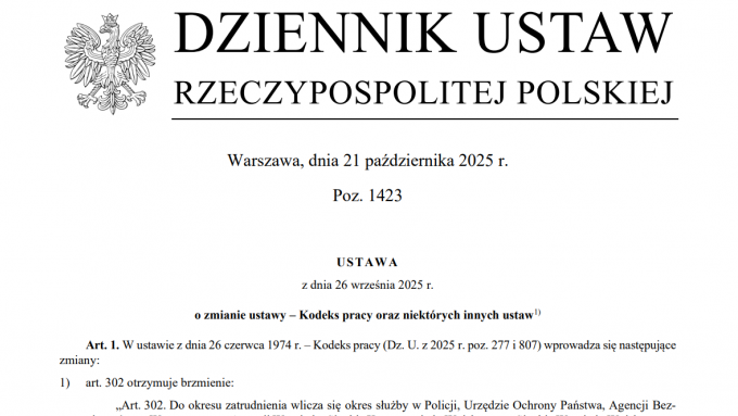 Dz.U. Ustawa o zmianie ustawy - Kodeks pracy
