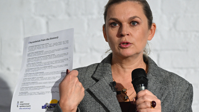 Minister edukacji Barbara Nowacka; fot. PAP/Radek Pietruszka