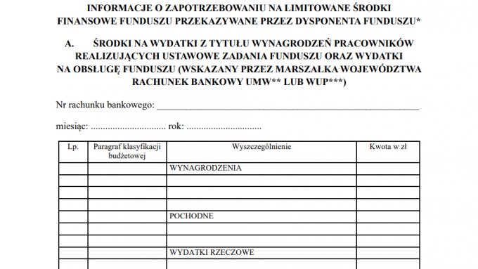 Dz.U. jednolity tekst rozporządzenia w sprawie informacji dotyczących gospodarki środkami Funduszu Gwarantowanych Świadczeń Pracowniczych, przekazywanych przez marszałków województw dysponentowi Funduszu