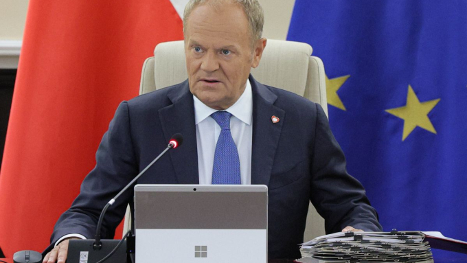 Premier Donald Tusk podczas posiedzenia rządu w KPRM w Warszawie; fot. PAP/Paweł Supernak